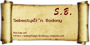Sebestyén Bodony névjegykártya